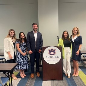 Panelists and Auburn alumni at the Fall Public Relations Speaker Series