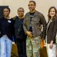 Faculty and students from the Department of Theatre and Dance standing together after a performance