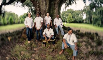 The New Creative Collective poses under a tree