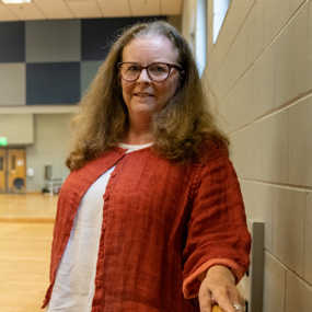 Adrienne Wilson in the dance studio with text A Celebration of Dance