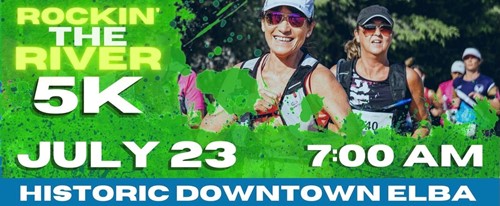 Advertisement for "Rockin' the River 5K"