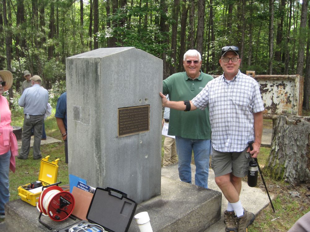 Dave Burke at the Dribble site historic marker