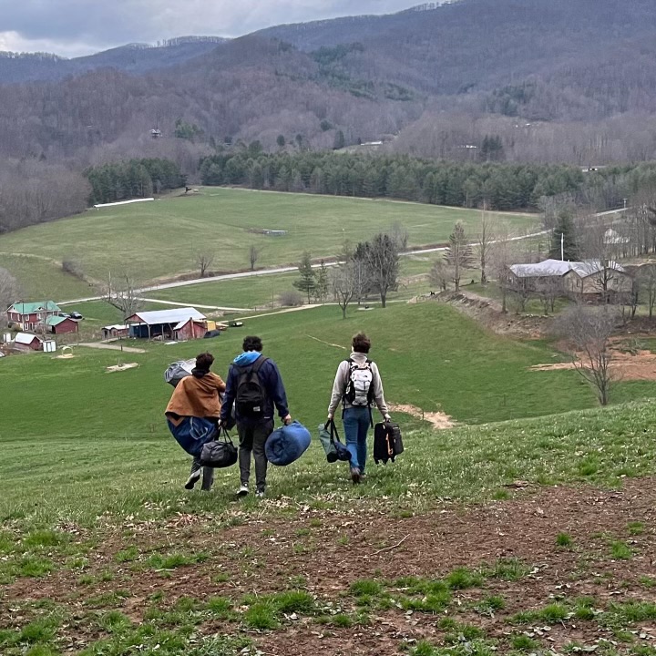 Tate Youngblood, Weston Ball and Zach Card in the Blue Ridge Mountains
