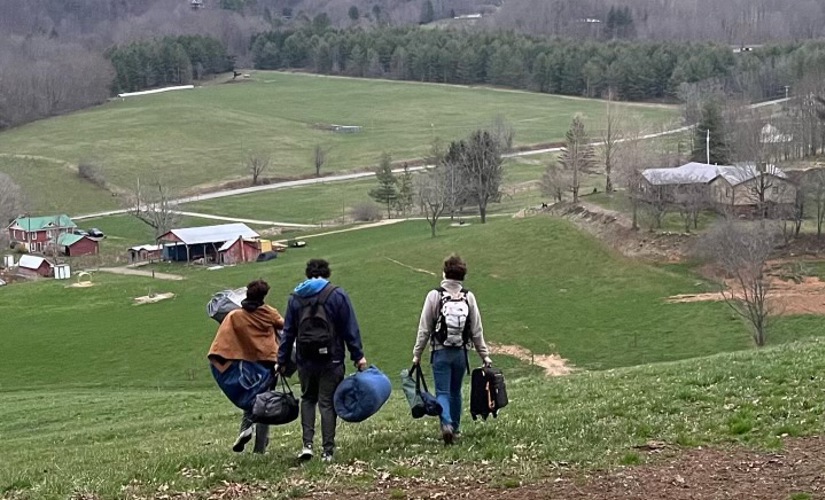 Tate Youngblood, Weston Ball and Zach Card in the Blue Ridge Mountains