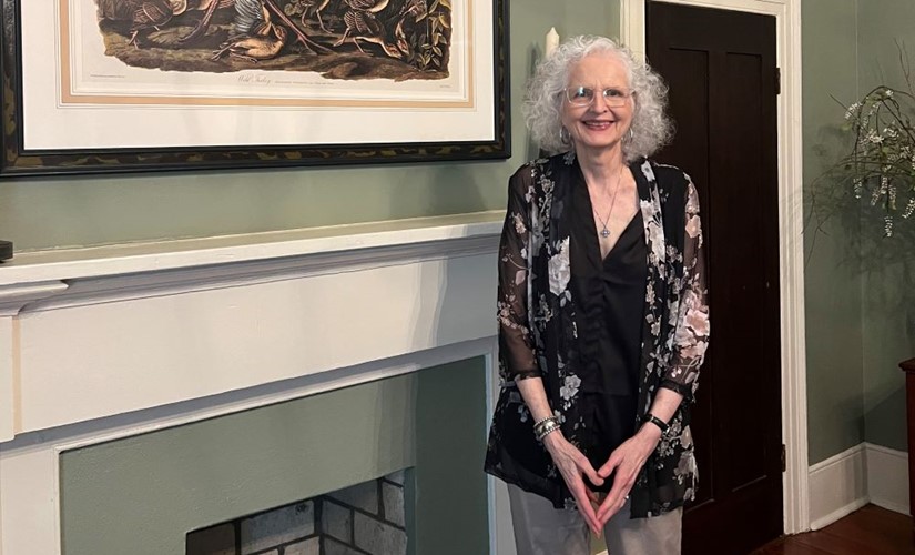 Kathy visiting her old room at Pebble Hill