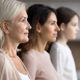 Three generations of women from childhood to late adulthood