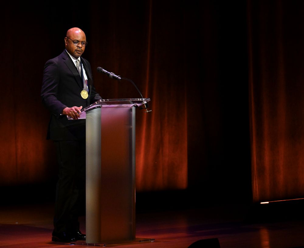 Harold Melton speaking at the Lifetime Achievement Awards ceremony