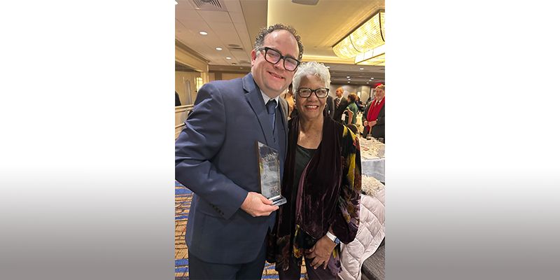 Keith Hebert with his MLK Award