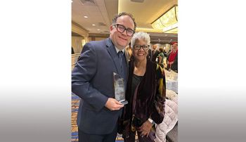 Keith Hebert with his MLK Award