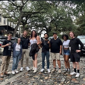 Auburn students and alumni in Savannah