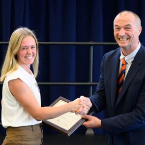 Annie Pauley receiving award