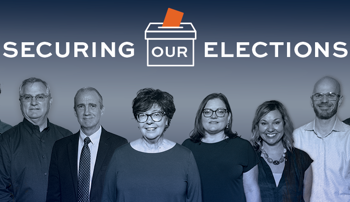 Group of political science faculty working to secure elections