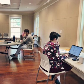 Faculty writing at the Pebble Hill retreat