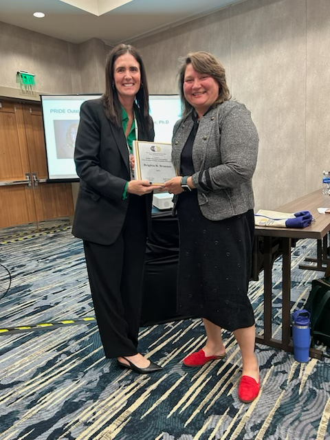 Brigitta Brunner accepts her award