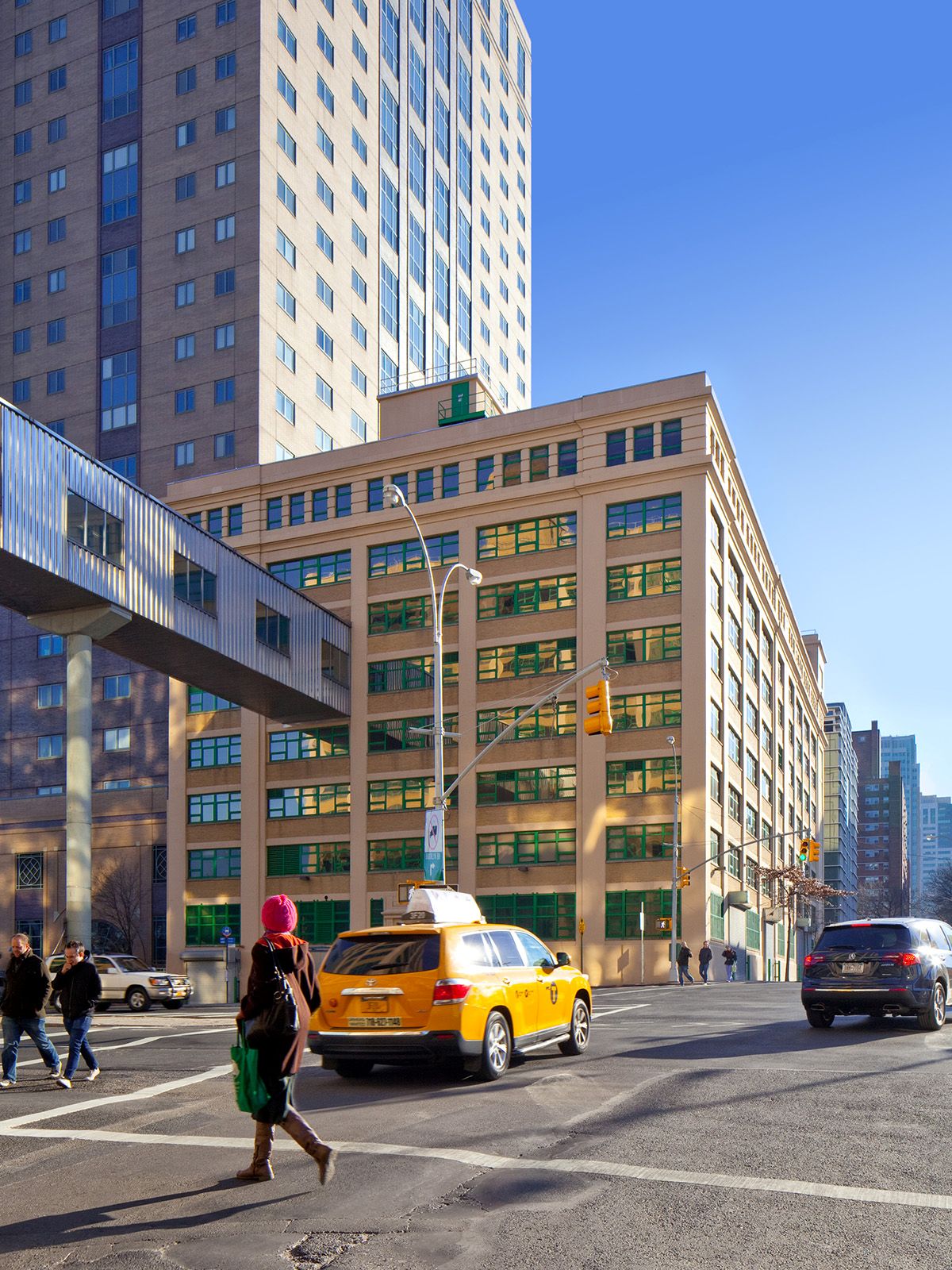 Colorful multi-use building in New York City
