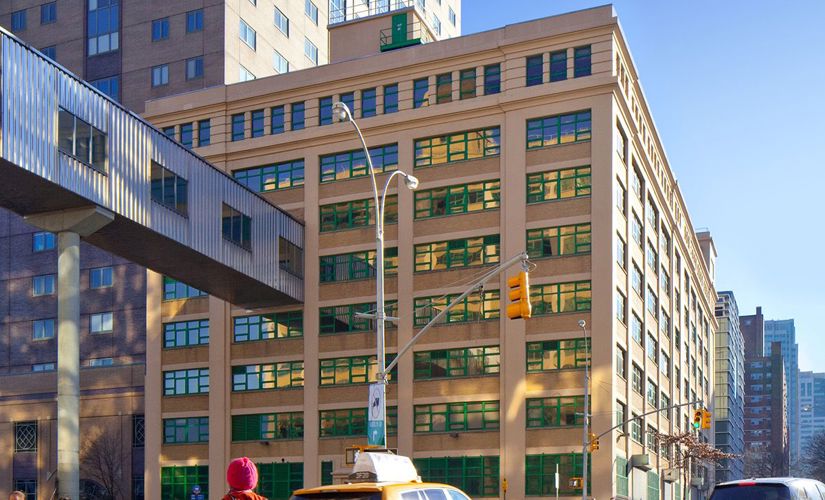 Colorful multi-use building in New York City