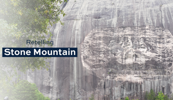 Carving of Confederate leaders on the rock face of Stone Mountain in Georgia