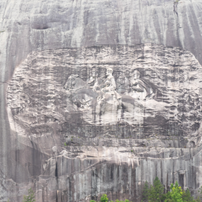 Carving of Confederate leaders on the rock face of Stone Mountain in Georgia