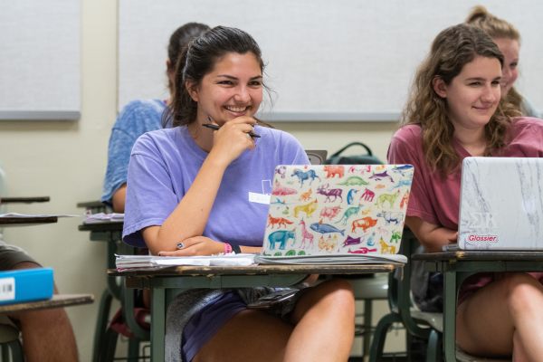 Student in a classroom 