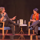 Matthew Mercer and Emily Friedman speaking on stage