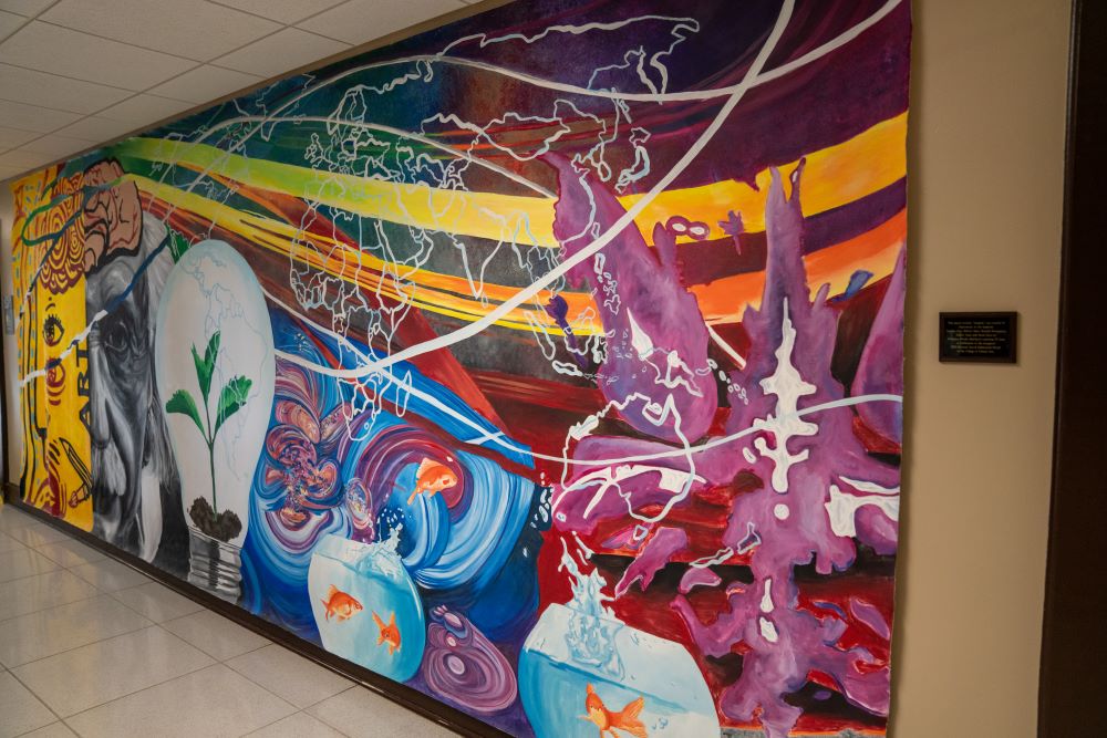 Mural showing connections across subjects