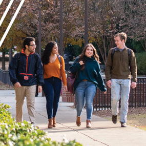 Students walking across Auburn's campus on the cover of the College of Liberal Arts Define Your Future 2023 Viewbook