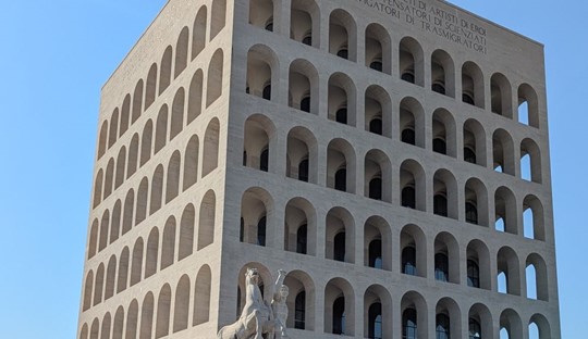 The "square colosseum," a remnant of Italy's Fascist regime