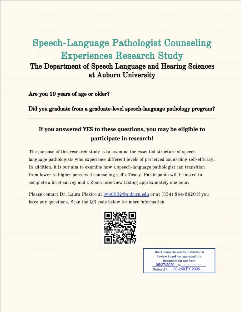 Flier advertising for research participants