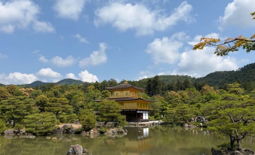 A building on a lake in Japan