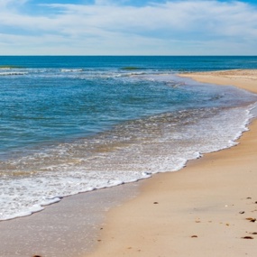 ocean waves on the sand