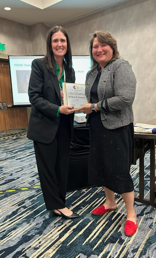 Brigitta Brunner accepting her award