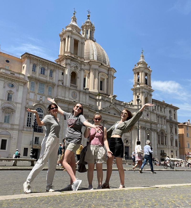 Art and art history students in Rome