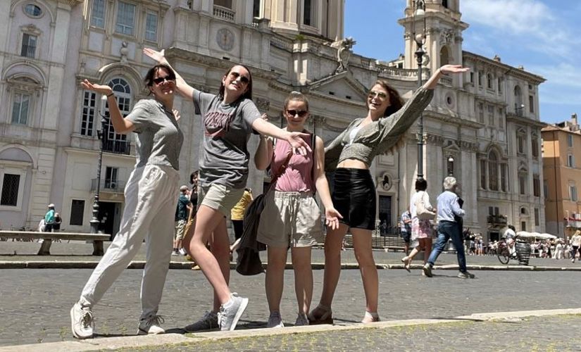 Art and art history students in Rome