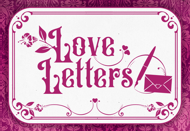 Decorative title that says Love Letters