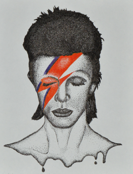 david bowie pointillism art