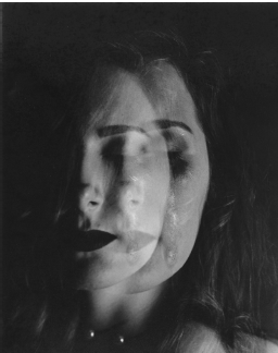 abstract photo of woman crying